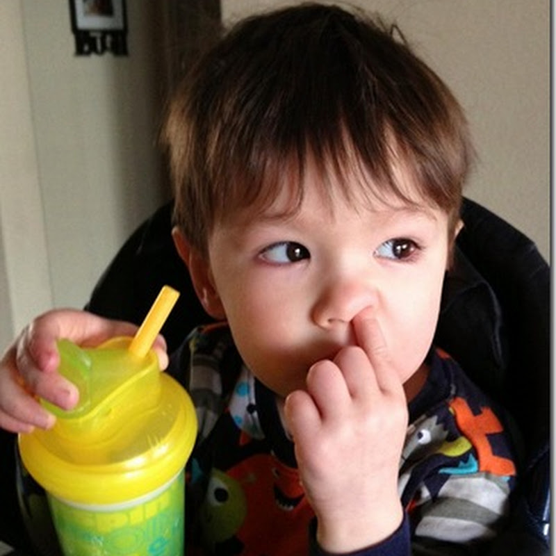 Pointing to his brain.