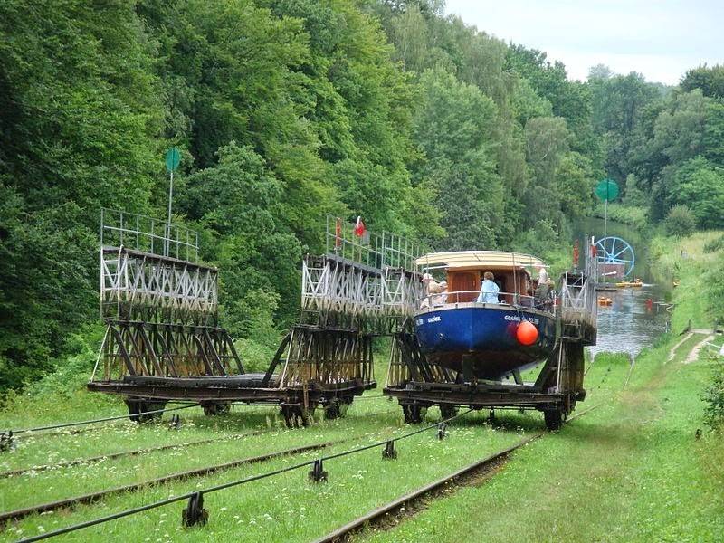 Thuyền di chuyển trên kênh Elblag-Ostroda ở Ba Lan. Elblag-canal-10%25255B2%25255D