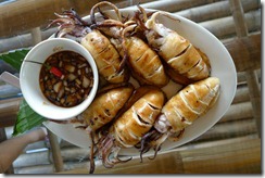 Grilled Squid at Apag Marangle Restaurant Pampanga