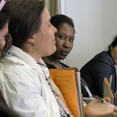 Social change leaders share strategies during a learning session.