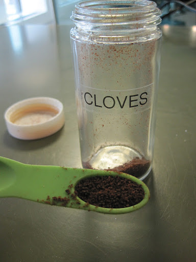 Ground cloves, like ginger, a warm spice.