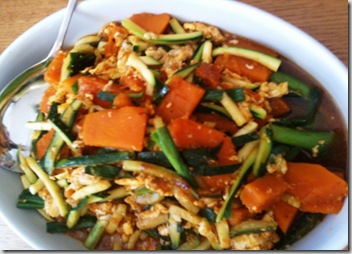 pumpkin and zucchini stir fry