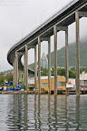 Tromso bridge and cathedral