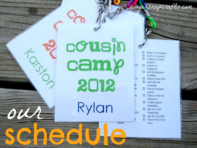 cousin camp schedule