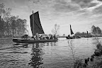 Torfkähne auf der Hamme im Teufelsmoor