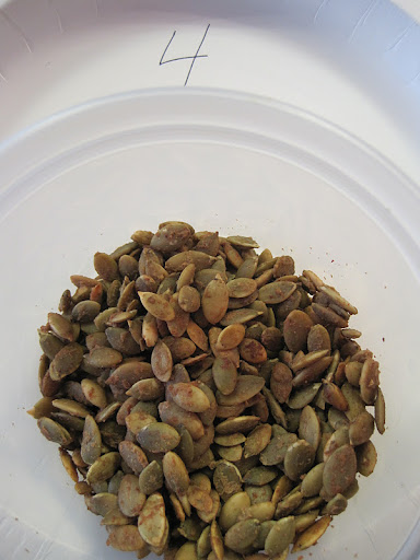 Wasabi powder, lemon juice, ground coriander, and salt provide heat and spice.