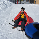 Kai on an inner tube at Keystone