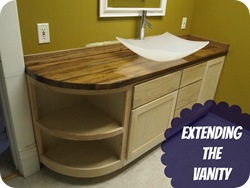 Extending the Bathroom Vanity {Sawdust and Embryos}