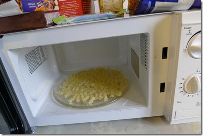 pasta in microwave