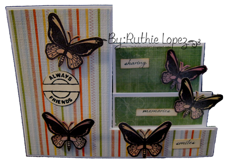 Birdwing Butterfly - step card 