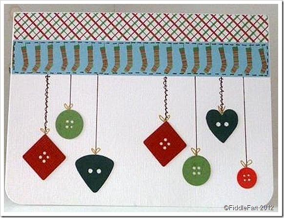 Button Christmas Card