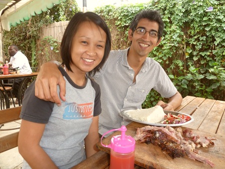 A nyama choma toast for Chotu