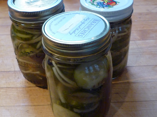Homemade bread-and-butter pickles