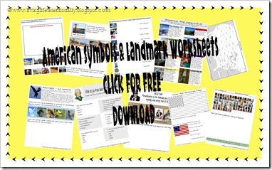 FREE Download - 10 American Symbols & Landmarks worksheets from Living Life Intentionally FREE Download - 10 American Symbols & Landmarks worksheets from Living Life Intentionally