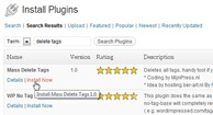 Meng-install plugin Mass Delete Tags di WordPress