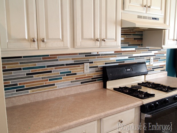 PAINT your backsplash to look like tile!! {Sawdust and Embryos}