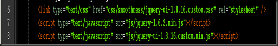 header Jquery reference