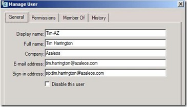 Lync GC Fed - Manage user Lync GC Fed - Manage user