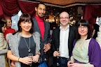 From left to right: Fong Ee, account executive at Matthew Williamson; calligrapher Paul Antonio; Mark Strefford, co-founder and editor of The Wedding Vine blog; designer Johanna Heir. From left to right: Fong Ee, account executive at Matthew Williamson; calligrapher Paul Antonio; Mark Strefford, co-founder and editor of The Wedding Vine blog; designer Johanna Heir.