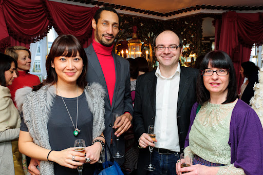From left to right: Fong Ee, account executive at Matthew Williamson; calligrapher Paul Antonio; Mark Strefford, co-founder and editor of The Wedding Vine blog; designer Johanna Heir.