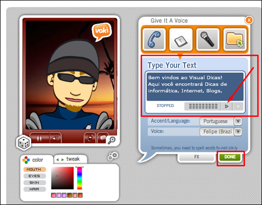 Como criar um avatar que fala para colocar no site ou blog - Visual Dicas Como criar um avatar que fala para colocar no site ou blog - Visual Dicas