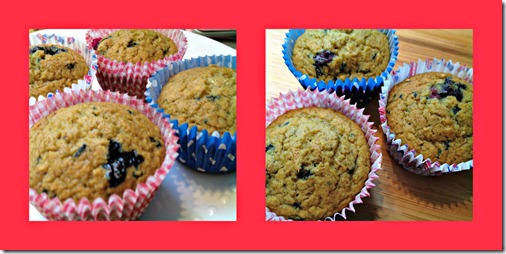 blueberry ginger muffins collage