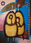 "NEIGHBORS" 30x40 (oil on canvas)