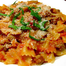 Pasta with Sausage, Tomatoes, and Cream