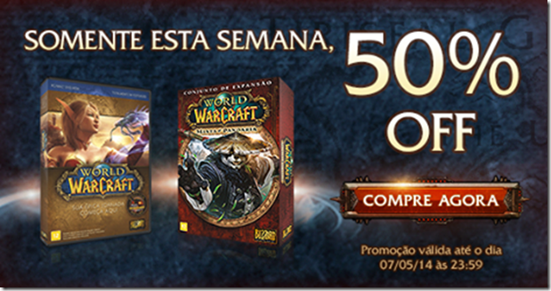 World of Warcraft: Promoção 50% de desconto