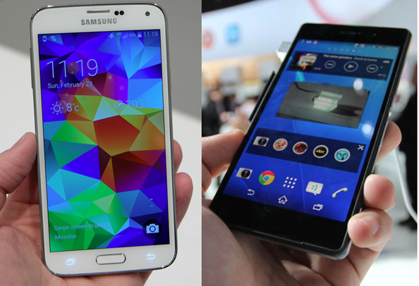 image xperia z2 galaxy s5