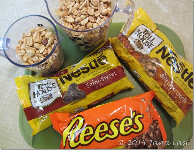 Ingredients for Grandpa C's Peanut Clusters