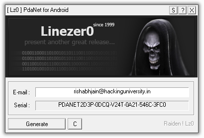 pdanet serial code for android