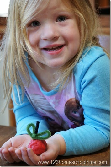 apple playdough play for preschoolers apple playdough play for preschoolers