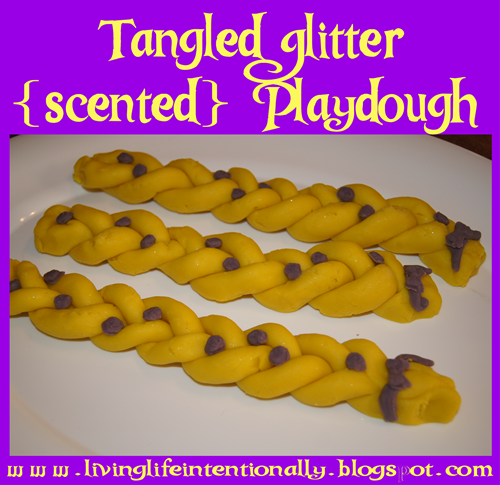 Tangled Glitter Scnented Playdough Party Favor Tangled Glitter Scnented Playdough Party Favor