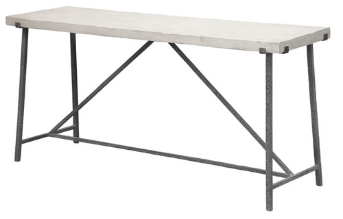 The juxtaposition of the stone top with its more streamline leg is fantastic. (olystudio.com) The juxtaposition of the stone top with its more streamline leg is fantastic. (olystudio.com)