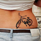 lower back simple bike - Lower Back Tattoos Designs