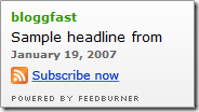 анимированный заголовок для blogger от feedburner