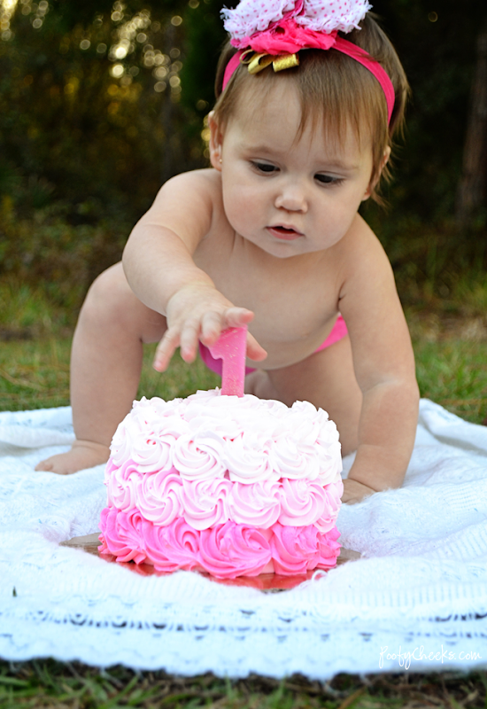 Pink & Gold Birthday Party - Smash Cake