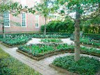A parterre at the Governor's Palace, still a captivating design from the 18th century.