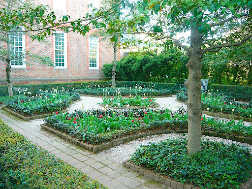 A parterre at the Governor's Palace, still a captivating design from the 18th century.