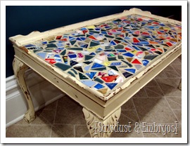 Mosaics on Furniture {Sawdust and Embryos}