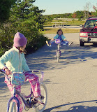 The girls had a blast on bikes.
