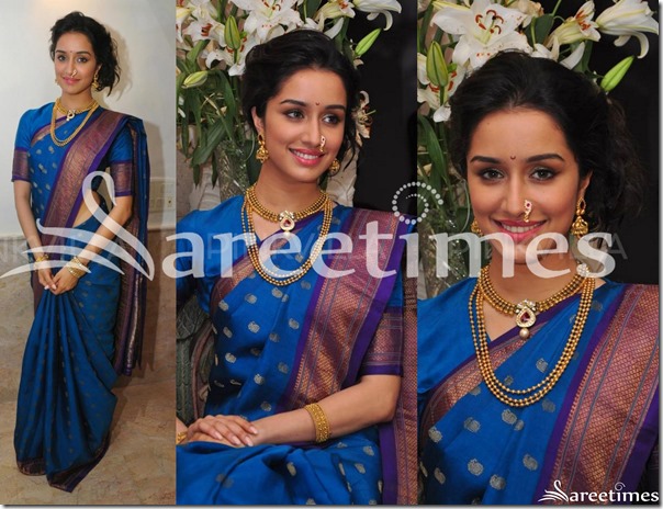 Shraddha_Kapoor_Blue_Silk_Saree Shraddha_Kapoor_Blue_Silk_Saree