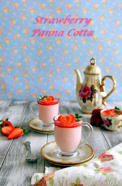 Strawberry Panna Cotta with Macerated Strawberry