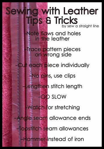 Leather Lessons Sew a Straight Line-8 tips Leather Lessons Sew a Straight Line-8 tips
