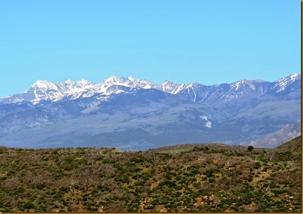 Close up view of the La Plata Mountains near Mesa Verde National Park