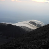 Dawn mists swirl around Merapi's Pasar Bubrah (Dan Quinn, December 2012)