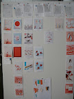The board towards the end of our shoot, pretty much filled!