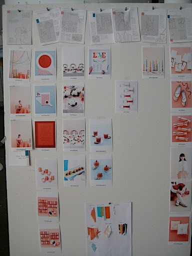 The board towards the end of our shoot, pretty much filled!