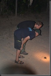 Terry & Mikkel with huge spider - Sue Terry & Mikkel with huge spider - Sue
